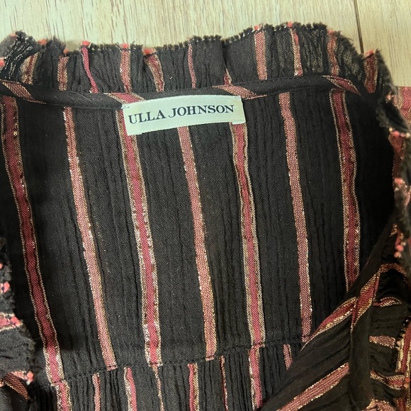 Ulla Johnson Rosalind Metallic Striped Mini Dress - Picture 4 of 7